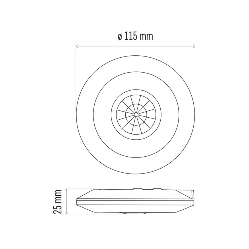 Détecteur de mouvement PIR B 360° 2000W/230V blanc