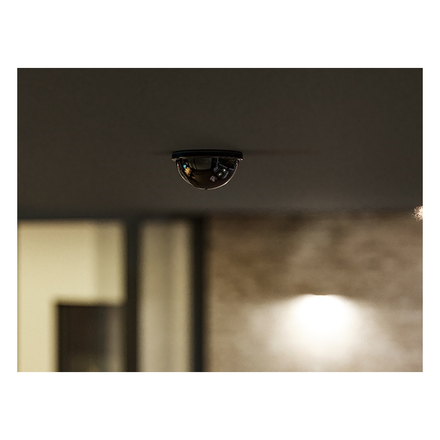 Capteur de mouvement et crépusculaire encastrable 360° 1200W/230V IP54 noir