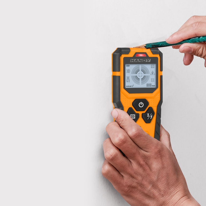 Détecteur multifonction numérique 9V (1x6LR61) IP54 orange