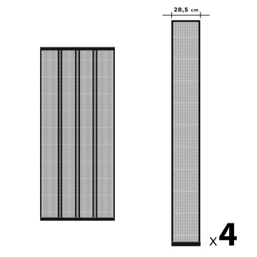 Deurhor 100x220 cm zwart