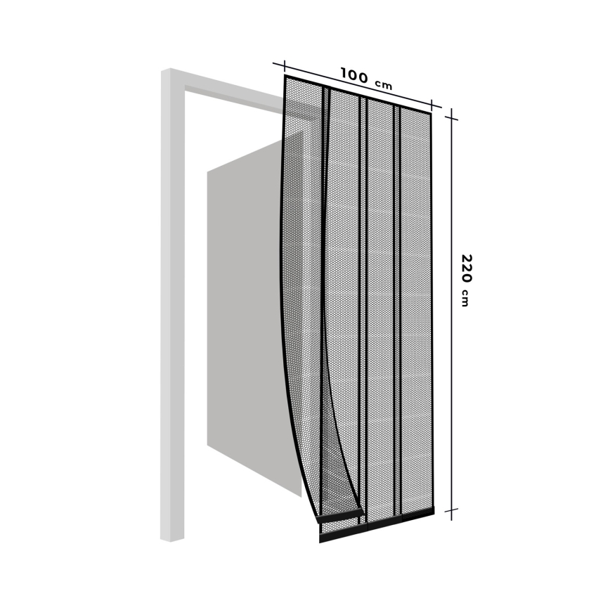Deurhor 100x220 cm zwart