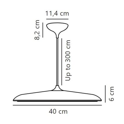 DFTP by Nordlux - Dimbare LED hanglamp aan een koord ARTIST LED/24W/230V diameter 40 cm koper