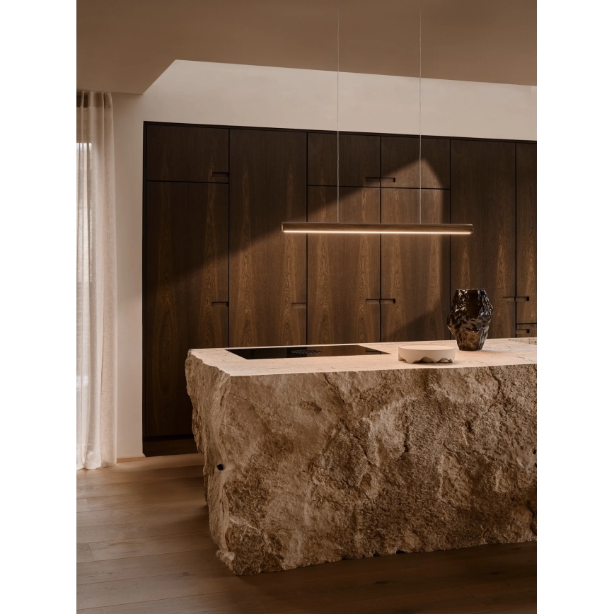 DFTP by Nordlux - Dimbare LED-hanglamp aan staalkabel AKENO LED/25W/230V 3000K essenhout