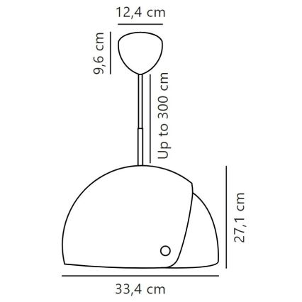 DFTP by Nordlux - Hanglamp aan een koord met verstelbare lampenkap ALIGN 1xE27/15W/230V zwart