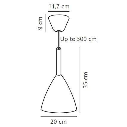 DFTP by Nordlux - Suspension filaire PURE 1xE27/40W/230V d. 20 cm blanc/frêne