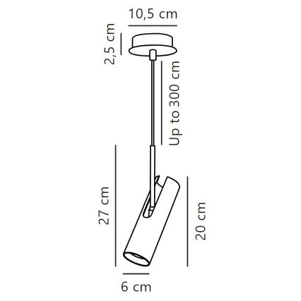 DFTP by Nordlux - Suspension sur câble MIB 1xGU10/8W/230V noir