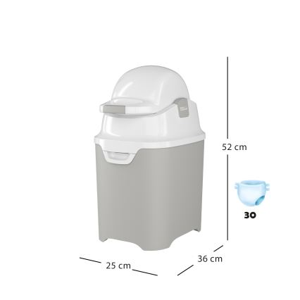 DiaperChamp - Luierbak ONE grijs