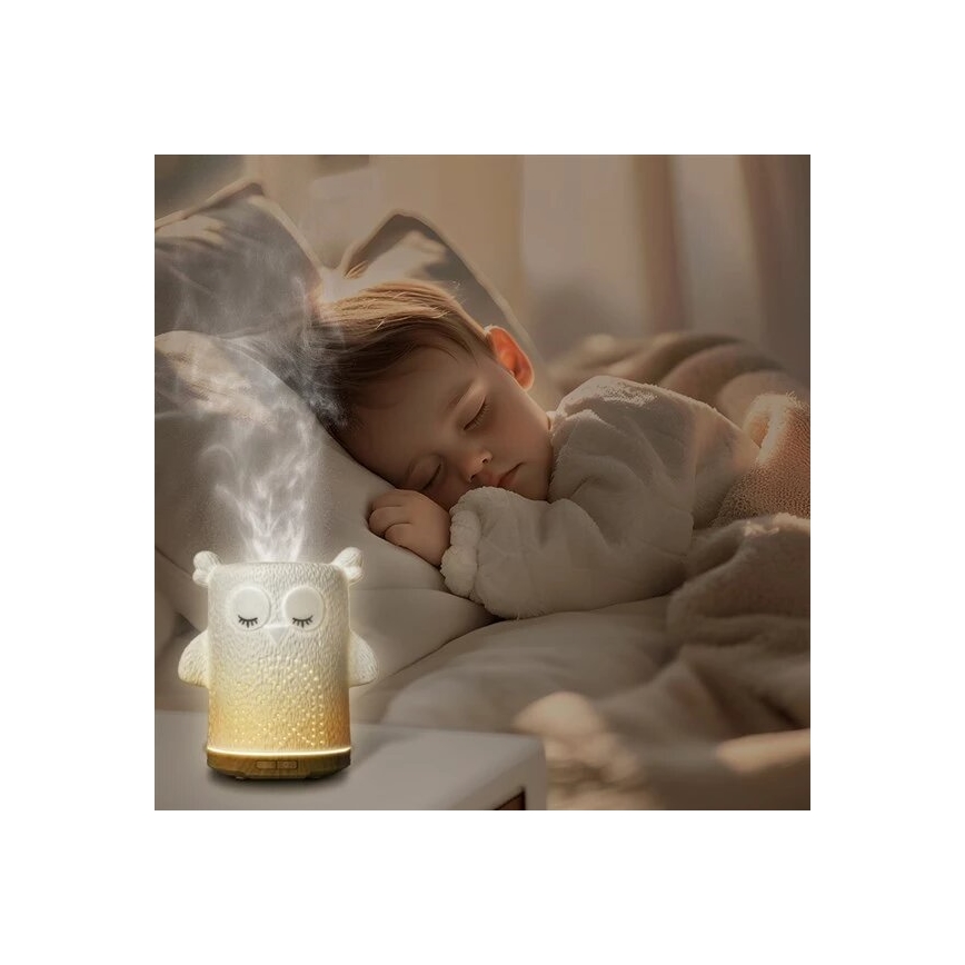 Diffuseur d'ambiance RGBW LED/8W/230V 100 ml hibou