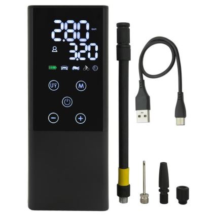 Digitale draagbare compressor 4000 mAh 5V zwart