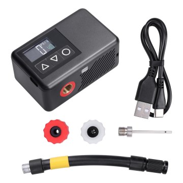 Digitale draagbare luchtcompressor 500 mAh 5V zwart