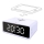 Digitale klok met Qi-draadloze oplader, 230V/CR2032, wit