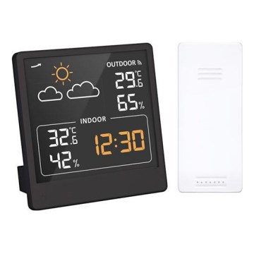 Digitale thermometer 5V/2xAAA + 2xAAA zwart