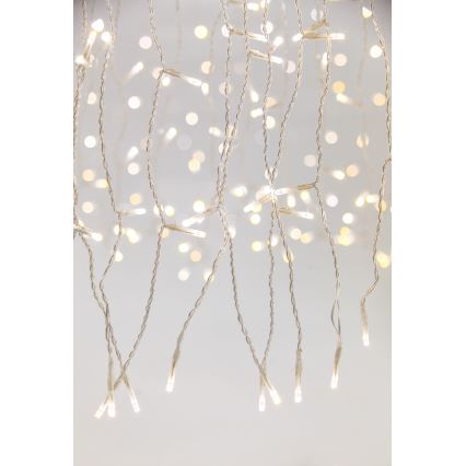 Dimbare LED-lichtgordijn voor buiten CURTAIN 360xLED/8,4W/230V 2x2 m IP44 warm wit + afstandsbediening