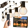 Dimbaar LED buiten decoratief lichtsnoer 36xE12/1W/24/230V 22,35 m IP65 zwart + afstandsbediening