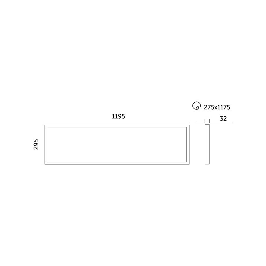 Dimbaar LED Inbouw lichtpaneel CAPRI LED/25/36/40W/230V 3000/4000/5700K IP44 30x120 cm