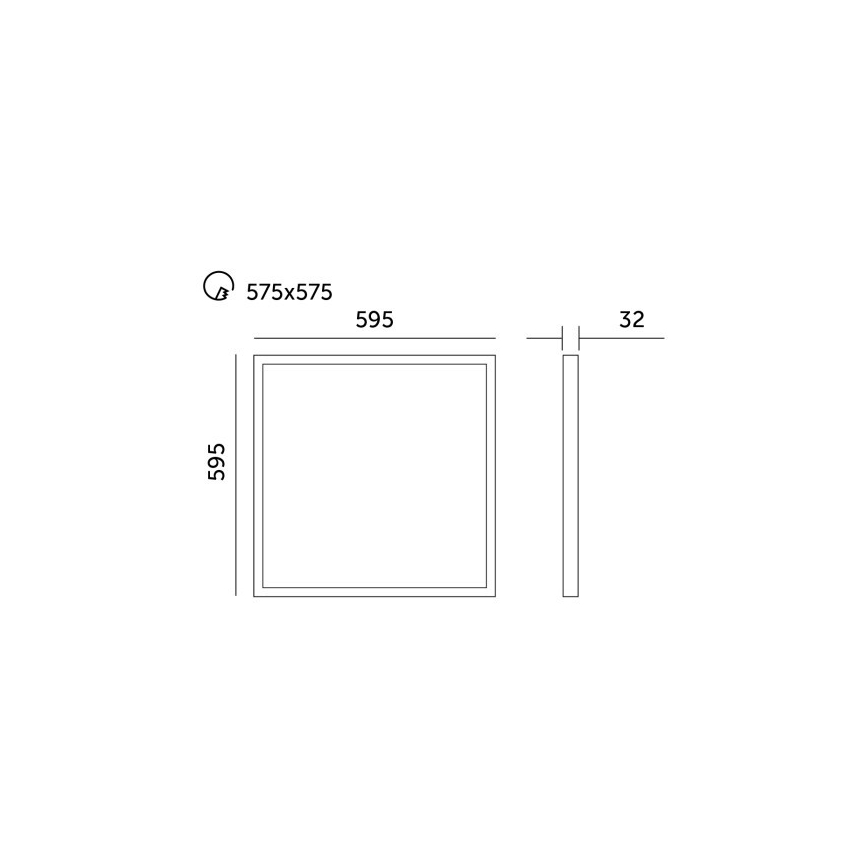 Dimbaar LED Inbouw lichtpaneel CAPRI LED/25/36/40W/230V 3000/4000/5700K UGR&lt;19 IP44 60x60 cm