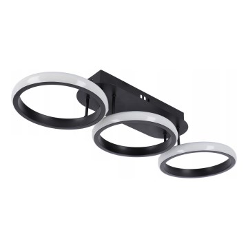 Dimbaar LED-plafondlamp LED/30W/230V 3000-6500K zwart Wi-Fi Tuya + afstandsbediening