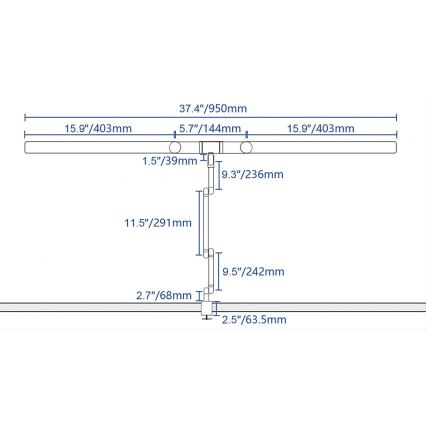 LED Dimbaar aanraken flexibel tafellamp POINTIQ LED/24W/230V 3000-6500K CRI 92 zwart