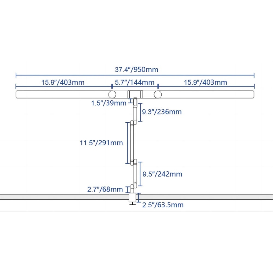 LED Dimbaar aanraken flexibel tafellamp POINTIQ LED/24W/230V 3000-6500K CRI 92 zwart
