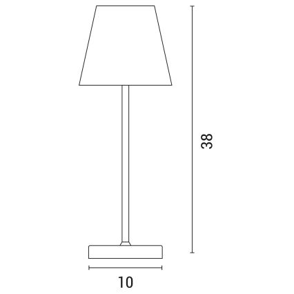 Dimbaar LED touch tafellampje LED/3,5W/5V 5200 mAh IP54 wit