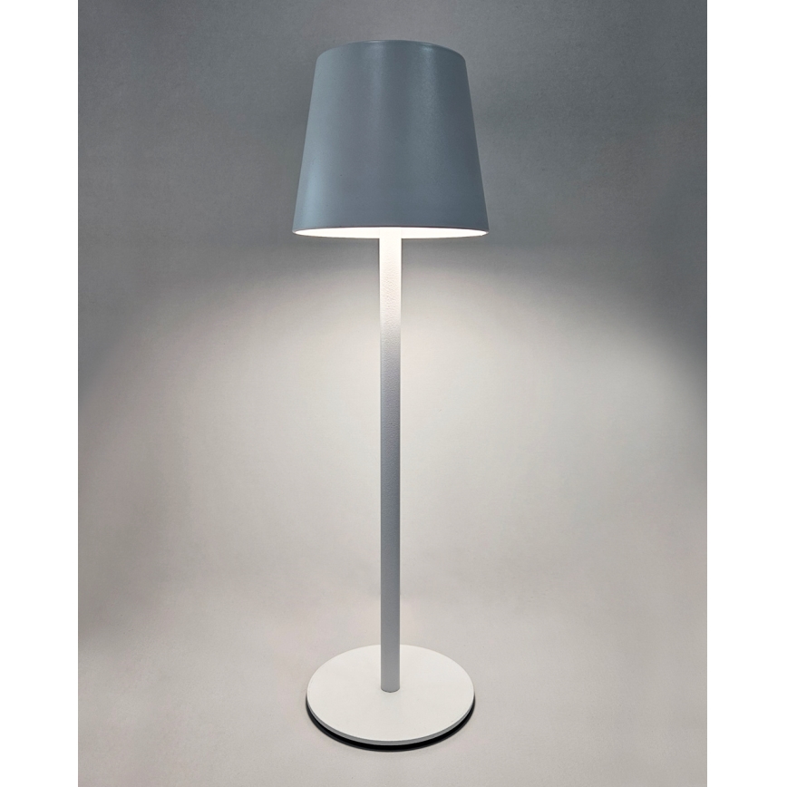 Dimbaar LED touch tafellampje LED/5W/5V USB 1200 mAh wit