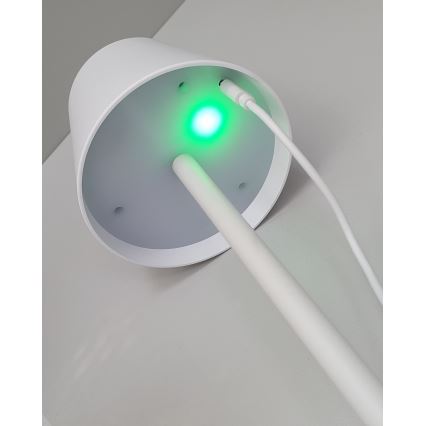 Dimbaar LED touch tafellampje LED/5W/5V USB 1200 mAh wit