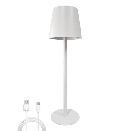 Dimbaar LED touch tafellampje LED/5W/5V USB 1200 mAh wit
