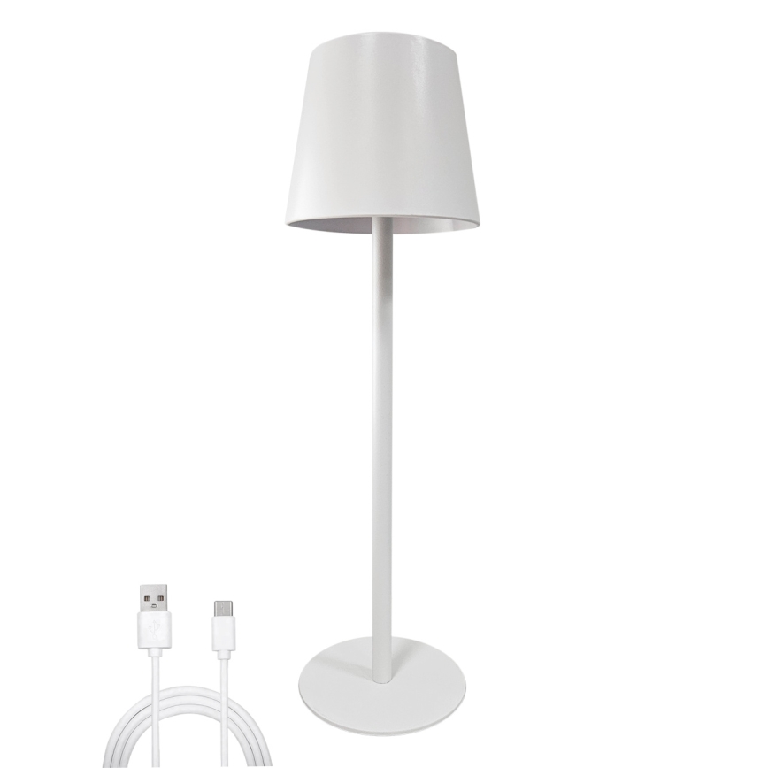 Dimbaar LED touch tafellampje LED/5W/5V USB 1200 mAh wit