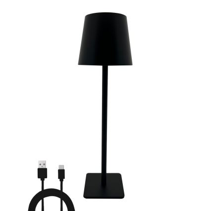 Dimbaar LED touch tafellampje LED/5W/5V USB 1200 mAh zwart