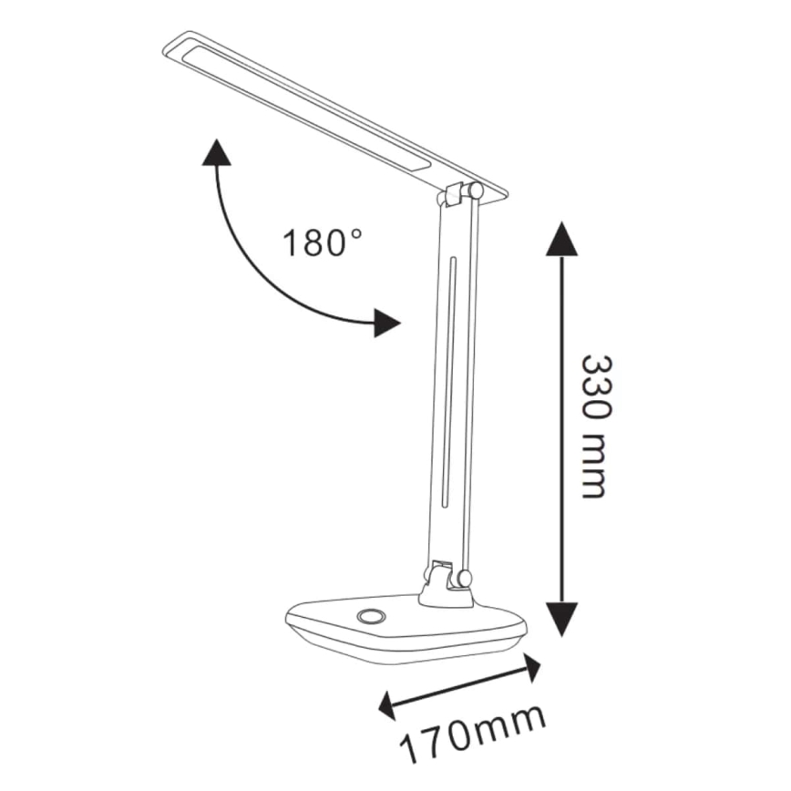 Dimbaar LED touch tafellampje VINTO LED/8W/230V zwart