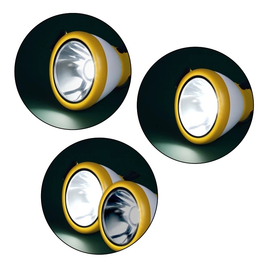 Dimbare draagbare oplaadbare LED-lamp met powerbankfunctie LUMINA MINIO, LED/5V, 1800 mAh, IP44, geel