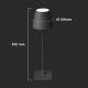 Dimbare LED Aanraak Tafellamp LED/3W/5V 4000 mAh 3000K zwart