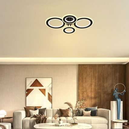 Dimbare LED bevestigde hanglamp LED/100W/230V 3000-6500K + afstandsbediening