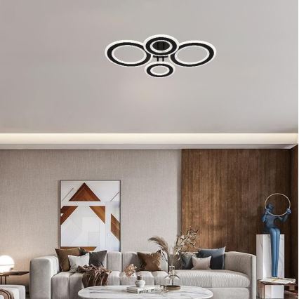 Dimbare LED bevestigde hanglamp LED/100W/230V 3000-6500K + afstandsbediening