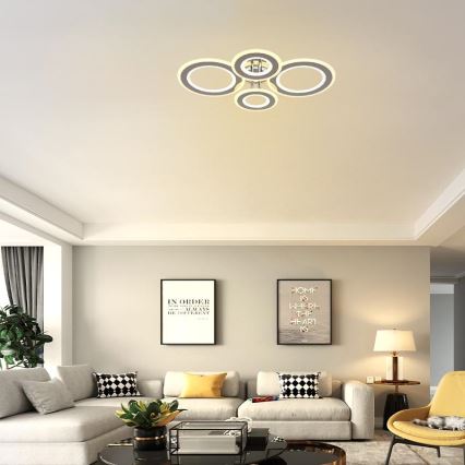 Dimbare LED bevestigde hanglamp LED/100W/230V 3000-6500K + afstandsbediening