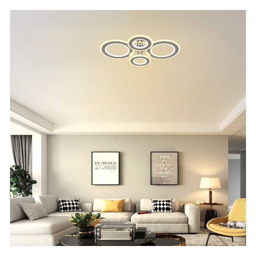 Dimbare LED bevestigde hanglamp LED/100W/230V 3000-6500K + afstandsbediening