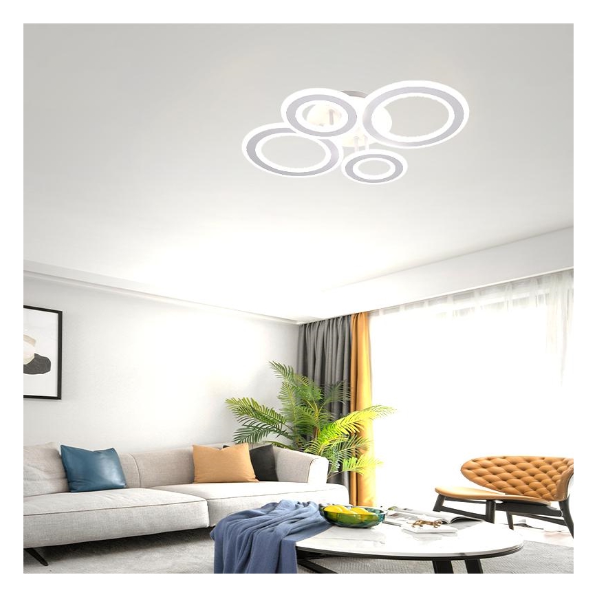 Dimbare LED bevestigde hanglamp LED/100W/230V 3000-6500K + afstandsbediening