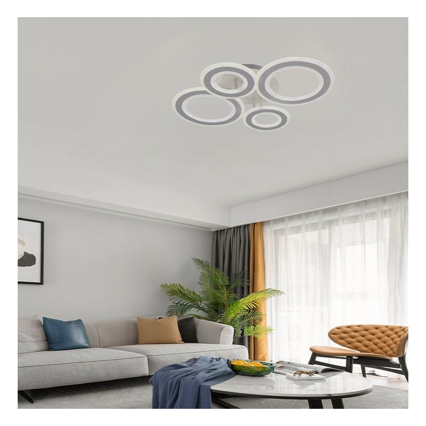 Dimbare LED bevestigde hanglamp LED/100W/230V 3000-6500K + afstandsbediening