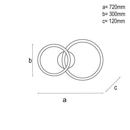 Dimbare LED bevestigde hanglamp LED/110W/230V 3000-6500K + afstandsbediening