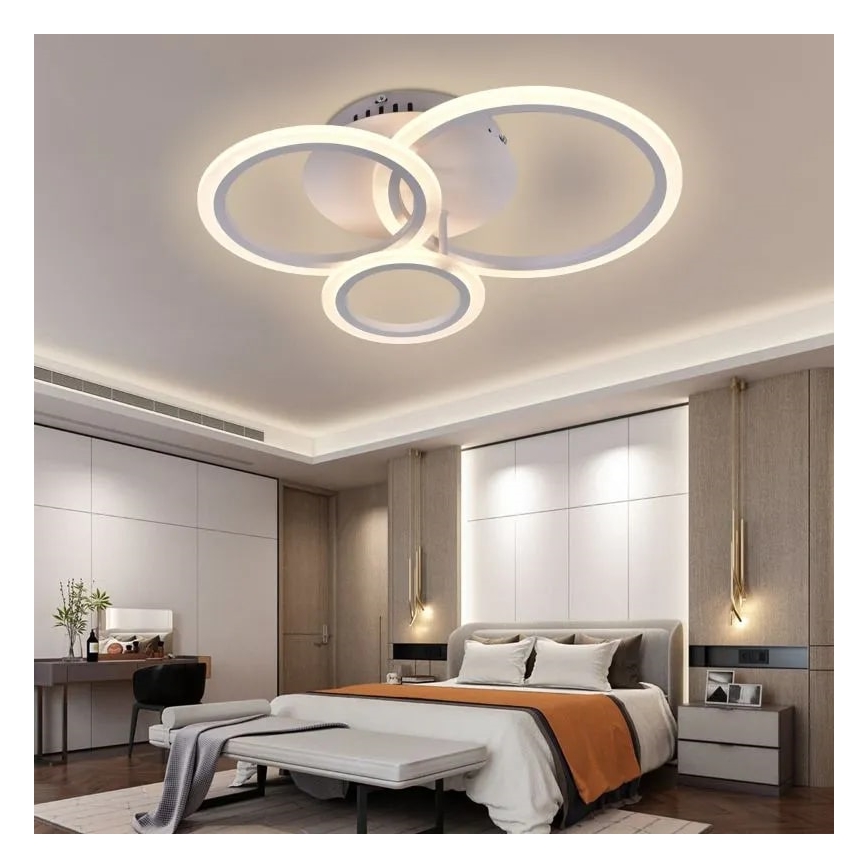 Dimbare LED bevestigde hanglamp LED/40W/230V 3000-6500K wit + afstandsbediening