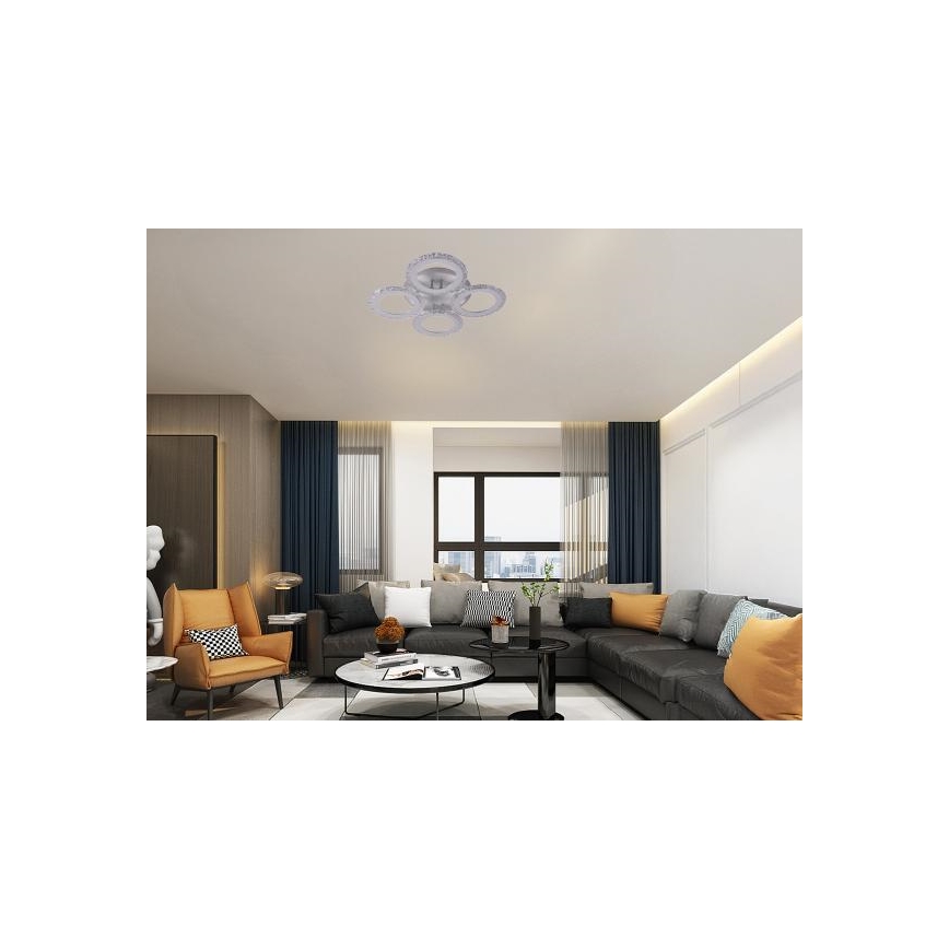 Dimbare LED bevestigde hanglamp LED/55W/230V 3000-6500K + afstandsbediening