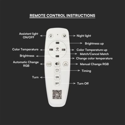 Dimbare LED bevestigde hanglamp LED/70W/230V 3000-6500K + afstandsbediening