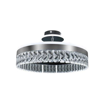 LED Dimbare kristallen hanglamp LED/75W/230V 3000-6500K mat chroom + afstandsbediening