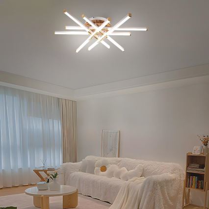 Dimbare LED bevestigde hanglamp LED/90W/230V 3000-6500K + afstandsbediening