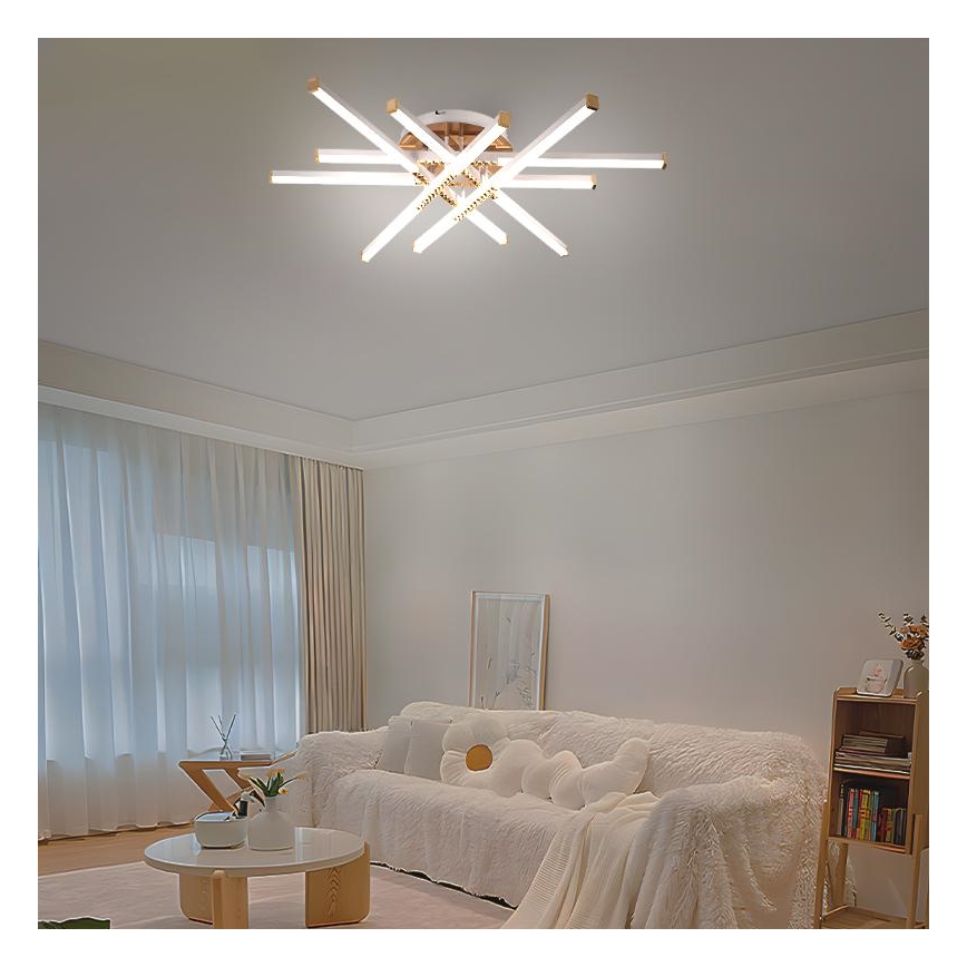 Dimbare LED bevestigde hanglamp LED/90W/230V 3000-6500K + afstandsbediening