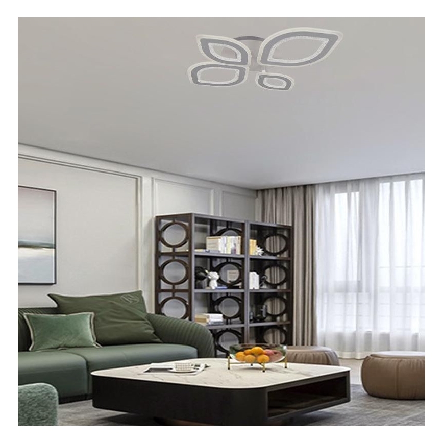 Dimbare LED bevestigde hanglamp LED/95W/230V 3000-6500K + afstandsbediening