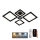 Dimbare LED bevestigde hanglamp LED/95W/230V 3000-6500K + afstandsbediening