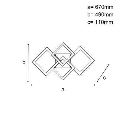 Dimbare LED bevestigde hanglamp LED/95W/230V 3000-6500K + afstandsbediening