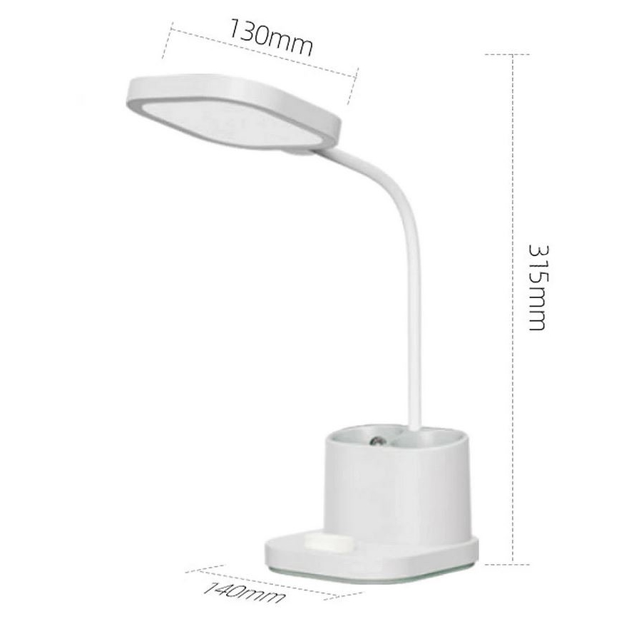 Dimbare LED oplaadbare bureaulamp met houder en powerbank LED/5W/5V 2400mAh
