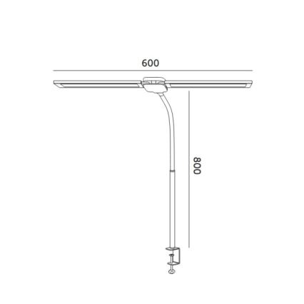 Dimbare LED bureaulamp met USB TENUIX DUO 2xLED/7W/5V 3000-6000K zwart